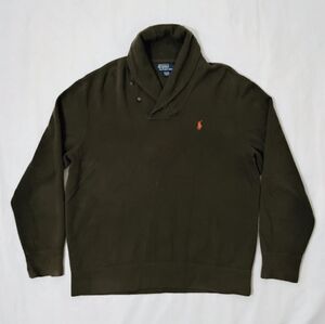 Men's Polo Ralph Lauren Luxury Jersey Shawl-Collar Pullover Sweater Size XL